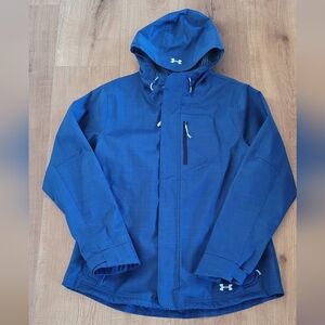 Under Armour Layered Windbreaker Water Resistant Coat Jacket Small  2 in 1